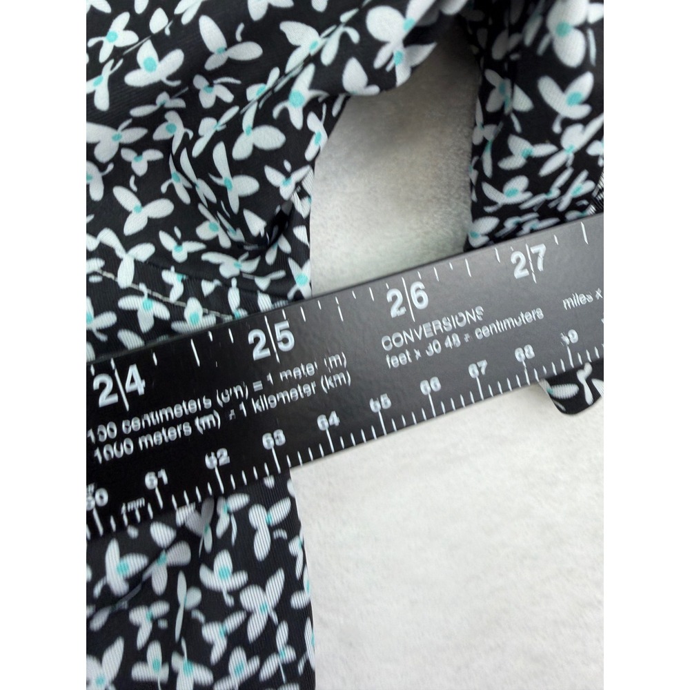 Footjoy Mens Golf Polo Shirt XL Black White Floral Print Stoney Creek Golf Club - Picture 9 of 9